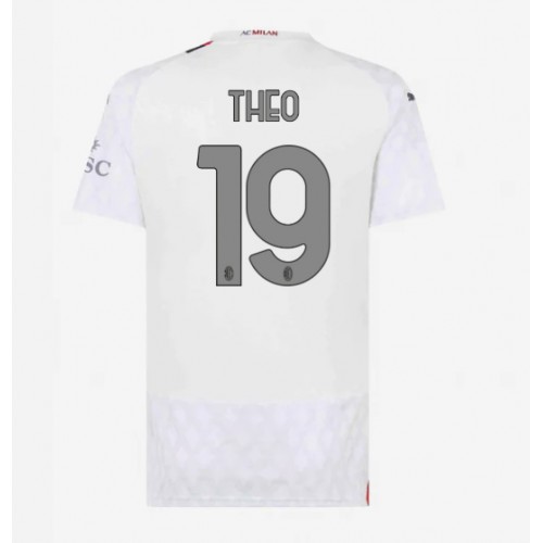 Dámy Fotbalový dres AC Milan Theo Hernandez #19 2023-24 Venkovní Krátký Rukáv